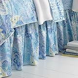 Lauren by Ralph Lauren Bedding Jamaica Blue Paisley Twin Bedskirt Dust Ruff ....