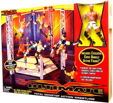 Childrens Toyshop  Toys : TNA ULTIMATE X WRESTLING RING W/DANIELS FIGURE