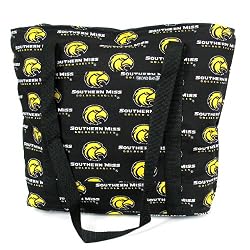 Southern Miss Tote Bag Southern Mississippi Cotton with WATERPROOF LINING UNDERSIDE Travel Bags, for Gym or Beach Best Cute Unique GIFT IDEA for Him Her Man Men DAD MOM Mother Woman Women Ladies