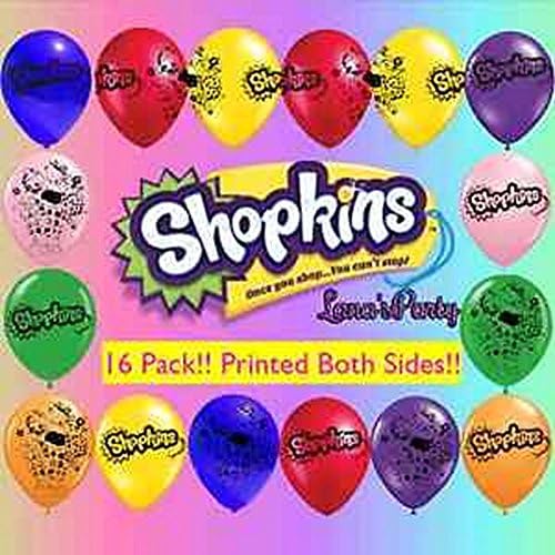 Style A â?¤ 16 Lot of Shopkins 12" Latex Birthday Party Balloon â?¤ Balloons
