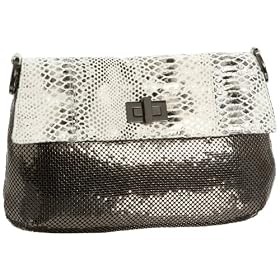 Whiting & Davis White Snake Mini Bag
