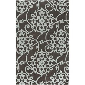 Cosmopolitan Collection Blue and Brown 8' x 11' Area Rug by Surya