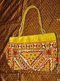Womens Purse Lemon Banjara Mirrors Sari Handbag Womens Purse Lemon Banjara Mirrors Sari Handbag