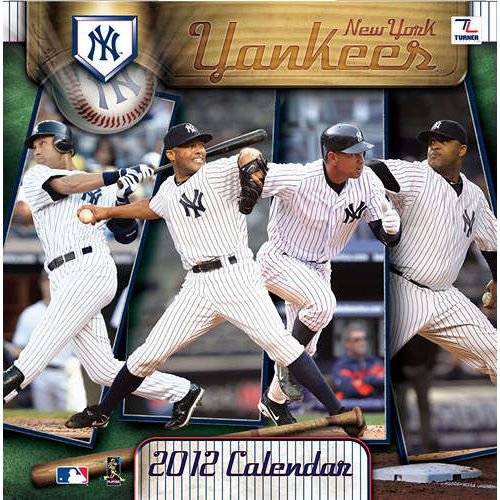 2012 New York Yankees Mini Wall Calendar 6' x 6'