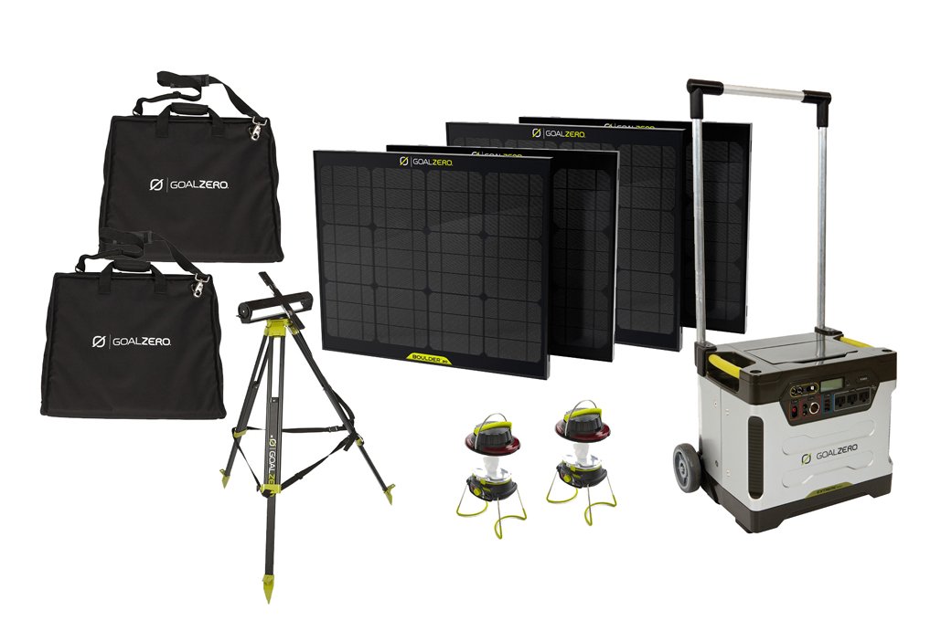 Amazon.com : Goal Zero Yeti 1250 Solar Generator Kit with Cart, 4 ...