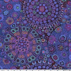 45-Wide-Kaffe-Fassett-Millefiore-Blue-Fabric-By-The-Yard