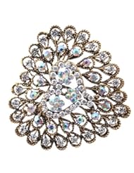 Jewelry: YAZILIND Romantic Pretty Love Heart Breastpin Clear Full Crystal Brooch And Pins Vintage For Women & girsl - YAZILIND JEWELRY LIMITED