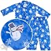 Lanz of Salzburg Blue Snowman Coat-Style Pajamas for Toddlers and Boys