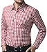 Slim Fit Dress Shirts for Men Long Sleeve Plaid Formal Casual CL6299
