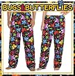 Bugs & Butterflies Pajama Bottoms or Lounge Pants SIZE Lg- FOR HIM or HER 100% Natural Cotton NOT a CHEAP BLEND
