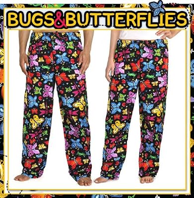 Butterflies Scrubs Pants DRAWSTRING BOTTOMS-Size SM- Butterfly Theme 100% Natural Cotton - NOT a CHEAP BLEND - For HIM or HER- GIFT Ideas for Man Men Woman Women Ladies Nurses MOM Mother or DAD Father