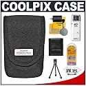 Nikon Coolpix 5879 Camera Case + Cameta Bonus Accessory Kit for L18, L19, L20, P60, P90, S1000pj, S60, S70, S210, S220, S230, S520, S550, S570, S620, S630 & S640 Digital Cameras