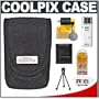 Nikon Coolpix 5879 Camera Case + Cameta Bonus Accessory Kit for L22, L24, S1000pj, S1100pj, S70, S80, S220, S230, S520, S570, S620, S630, S640, S3000, S4000, S4100, S5100, S6000, S6100 & S8000 Digital Cameras