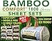 Bamboo Comfort Sheet Set -Full-queen-king Size 4pc Set -Wrinkle Free - Eco Friendly (King, Burgundy) by Bamboo
