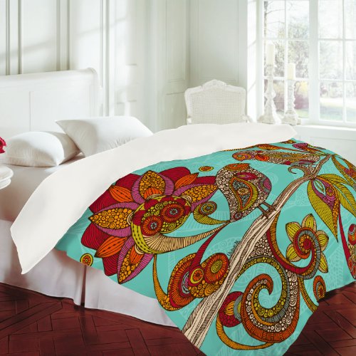 DENY Designs Valentina Ramos Hello Birds Duvet Cover, Queen