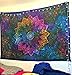Jaipur Handloom Black Light Tapestries Intricate Blue Tie Dye Star Indian Bedspread Twin Tapestry Hippie Wall Decor Mandala Bohemian Tapestry Psychedelic Tapestry Ethnic Decorative (Blue)
