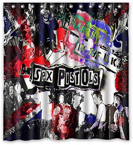66 "x72" Sex Pistols Shower Curtain Waterproof Fabric Shower Curtain