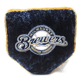 Forever Collectibles Milwaukee Brewers 16 inch Himo Home Plate Pillow