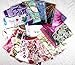 5pcs Mix Style Silk Feel Square Neck Hand Hat Purse Bag Sash Hair Scarf Shawl Wrap