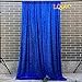 LQIAO 4FTx10FT-125CMx300CM Royal Blue Sequin Backdrops,Party Wedding Photo Booth Backdrop Decoration,Sequin curtains,Drape,Sequin panels