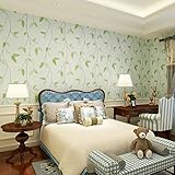 (ハンメロ)Hanmeroリピング 部屋 diy リフォーム用貼ってはがせるフリース壁紙 青葉 のりなし 53cm×10m グリーン