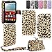 Alcatel One Touch - Cellularvilla Pu Leather Wallet Card Flip Open Pocket Case Cover Pouch For Alcatel One Touch Fierce 2 7040T (Brown Leopard)