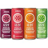 IZZE Sparkling Juice, 4 Flavor Variety Pack, 8.4 Ounce (Pack of 24)