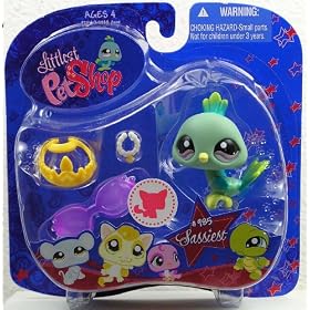 Littlest Pet Shop Assortment 'A' Series 4 Collectible Figure Peacock with Sunglasses