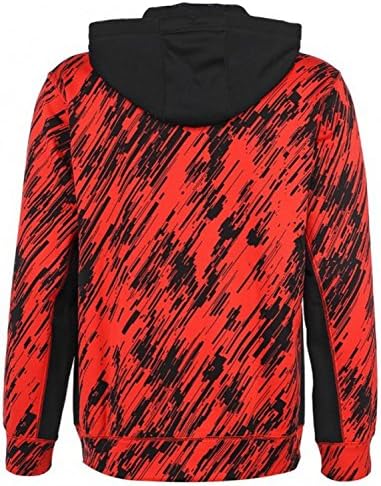 Nike Men's Therma-Fit KO Print Full Zip Hoodie-Red/Black-Medium