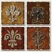 Royalty Assorted Tumbled Stone Coaster Set