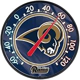 ST. LOUIS RAMS OFFICIAL 12.75" DIAMETER NFL THERMOMETER