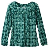 Girls' Xhilaration Long-Sleeve Top - Green Print