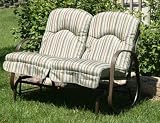 Outdoor Patio Furniture: Gliding Loveseat Bench with Cushion
