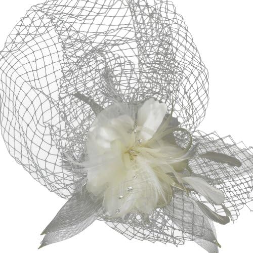 Anya Women's Bridal Birdcage Veil Bridal Hat with Swarovski Crystal