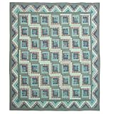 Patch Magic King Green Log Cabin Duvet Cover, 108-Inch by 98-Inch