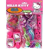 Amscan Adorable Hello Kitty Rainbow Birthday Mega Mix Value Pack (48 Piece), Pink/Purple/Cyan/Green