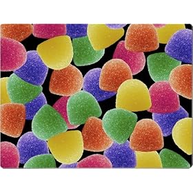 Funky Glass Work Surface Protector / Chopping Board - Sweets