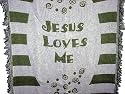 Jesus Loves Me Throw Blanket