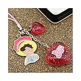 リボンの騎士キラキラドロップピンクハート and メタルストラップ