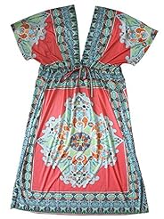 Strapless Vintage Summer Paisley Cotton/Polyester Maxi Dress 