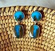 Blue Peruvian Opal Earrings