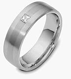 Platinum Diamond Comfort Fit Wedding Band Ring