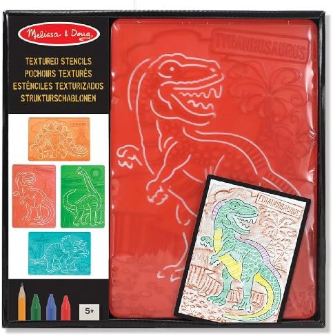 Melissa and Doug Ocean Stencils and Dinosaur Stencils for Kids Bundle
