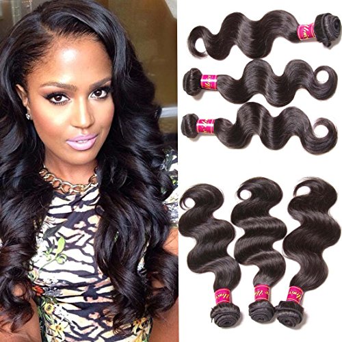 Unice Hair 3/4 bundles 100% Real Unprocessed brazilian virgin Human Hair Body Wave Hair Extensions natural color