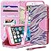 iPhone 6 Plus Case, iPhone 6 Plus Bling Flip Case, Style4U [Everlasting Shine] Zebra Design Premium PU Leather Stand Wallet Case with ID Credit Card / Cash Slots for Apple iPhone 6 Plus 5.5 Inch + 1 Stylus and 1 Screen Protector [Purple / Pink]