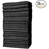 (20-Pack) 10 in. x 10 in. All-Purpose Microfiber HIGHLY ABSORBENT, LINT-FREE, STREAK-FREE Cleaning Towels - THE RAG COMPANY (Black)
