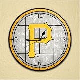 Pittsburgh Pirates MLB Art Glass Clock