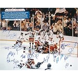 1980 USA Hockey Team Signed Celebration 16x20 Photograph LE 80 - Model USAHPHS016010