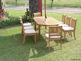 Grade-A Teak Wood luxurious 9 pc Dining Set 