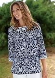 Printed Boat-neck Tee
